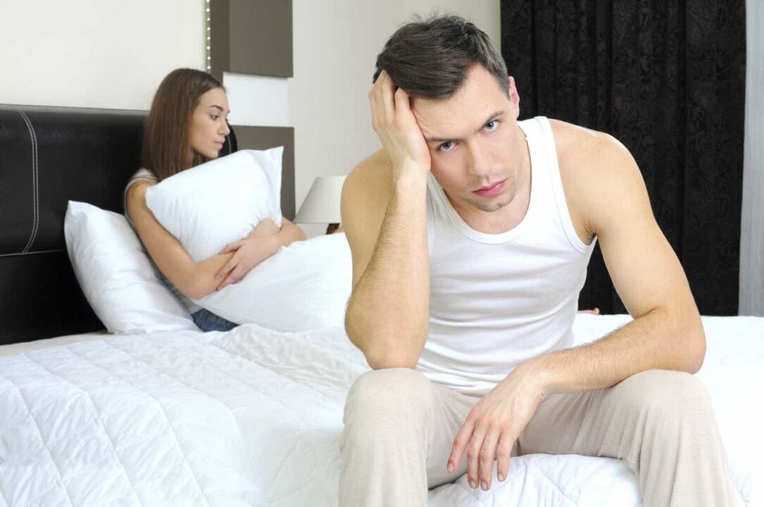 a man is upset by pathological discharge when he is aroused